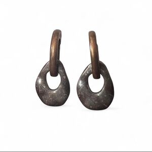 Chico’s Mixed Metal Dangle Earrings | Rustic Boho